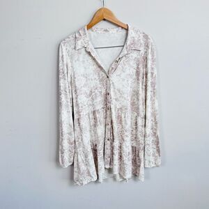 Boho Tiered Snake Print Flowy Top